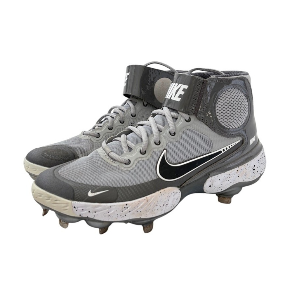 Nike Alpha‎ Huarache 3 Men's Baseball Cleats Mid Top Gray Sz 7.5